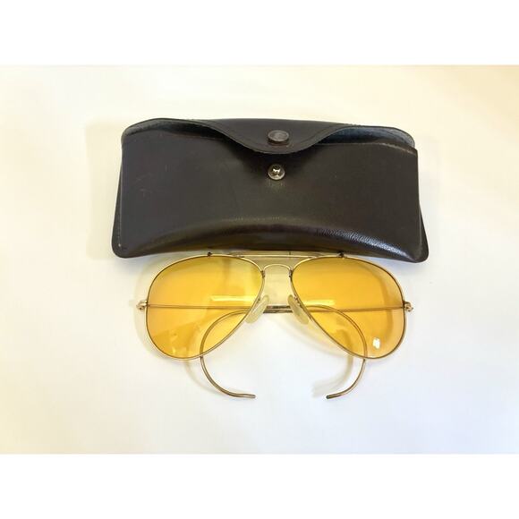 1960's 58MM VINTAGE B&L RAY-BAN GEP KALICHROME OUTDOORSMAN AVIATOR SUNGLASSES - Picture 1 of 16
